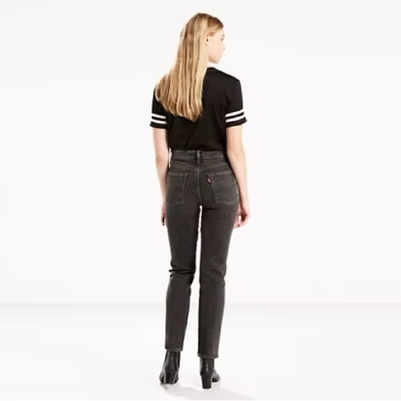 Levis jeans wedgie fit size 26 button fly soft black - Picture 3 of 8